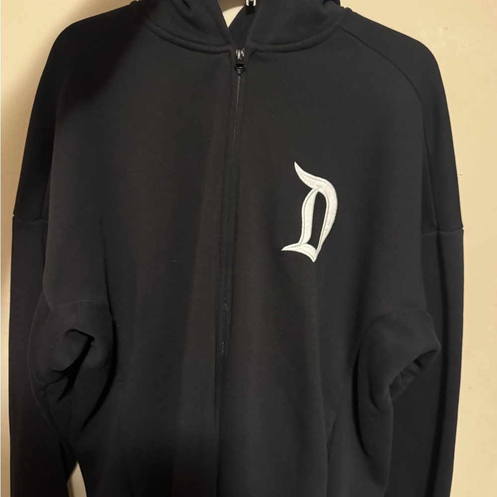 Disney Black Hoodie with White Stitching